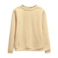 thumbnail image 2 of Sweatshirts for Women Plus Size,Women's Oversized Round Neck Sweatshirts Long Sleeve Turtleneck Velvet Sweatshirt 02-Pink_3XL, 2 of 4