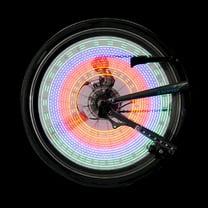 DEEPCRAFF Light 1Pack Red PC Circular Wheel Light for Bicycle 15.0X9.0X0.5In