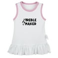 thumbnail image 1 of Treble Maker Funny Dresses For Baby, Newborn Babies Skirts, Infant Princess Dress, 0-24M Kids Graphic Clothes (White Sleeveless Dresses, 12-18 Months), 1 of 4