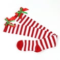 thumbnail image 7 of NMMUED Christmas Socks for Women Holiday Stockings for Women Over the Knee Socks Candy Cane Socks Long Striped Socks Christmas Striped Socks Leg Warmers E One Size, 7 of 7