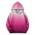 thumbnail image 5 of SERTG Kids Winter Top Gradient Glitter Casual Printed Hoodie Long Sleeves with Pockets Hoodie Top for Children 4-14 Years(Hot Pink,7 Years), 5 of 9