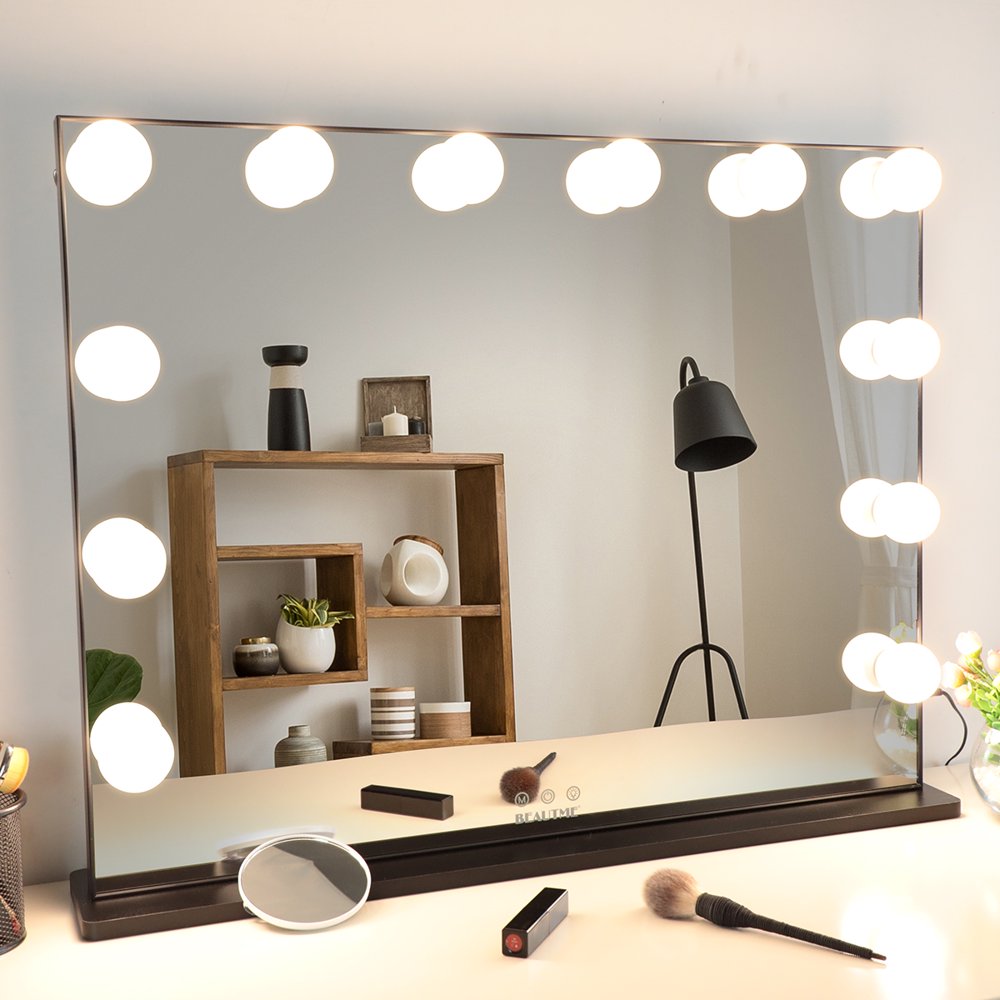 BEAUTME Wall Mounted Hollywood Vanity Mirror with Lights and USB Port