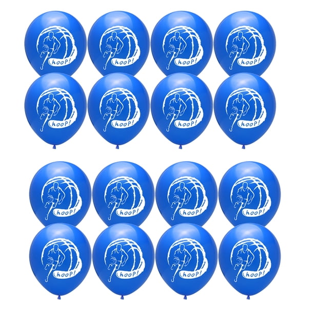 KAKOWELY 50 globos decorativos con temática de baloncesto, globos clásicos de látex para fiestas, decoración para el hogar (azul)