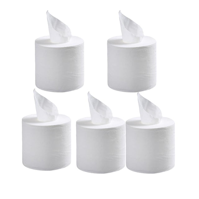 5Roll papel higiénico de 4 capas de pulpa de de