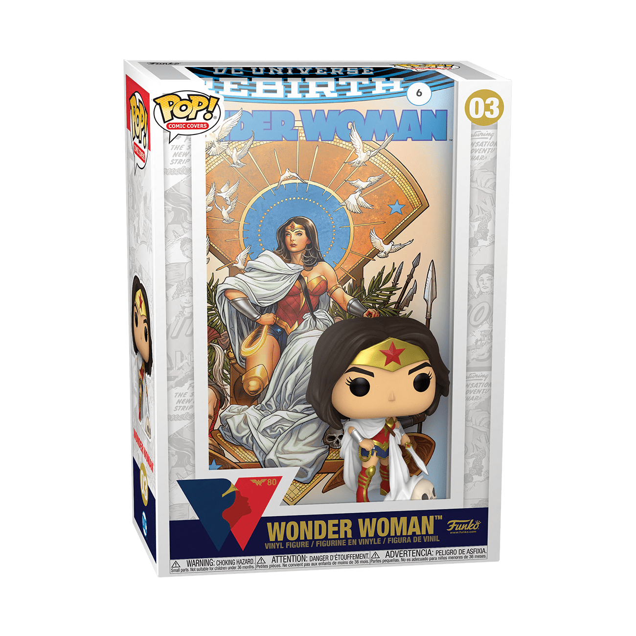 Funko Pop! Vinyl Comic Cover: Wonder Woman 80th Anniversary - Wonder ...