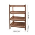 thumbnail image 3 of 4-Tier Organizer 4-Tier Bathroom and Kitchen Storage Organizer, 51x24x17cm Multi-Layer Shelf with Non-Slip Base, Tool-Free Assembly Plastic Storage Rack for Toiletries and Supplies Bathroom Storage, 3 of 6