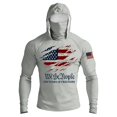 thumbnail image 5 of Zimjoy UPF 50+ Long Sleeve Mens Sun Protection Shirts Fishing Hoodies for Men with Face Mask UV Rash Guard Shirts Light Gray M, 5 of 5