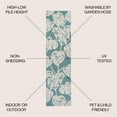 thumbnail image 4 of JONATHAN Y HAWAII 2 x 8 Runner Rug, Tobago Two-Tone Monstera Leaf - Blue/Ivory, HWC100C-28, 4 of 10