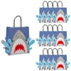 Medium Shark Gift Bags - 12 Pieces