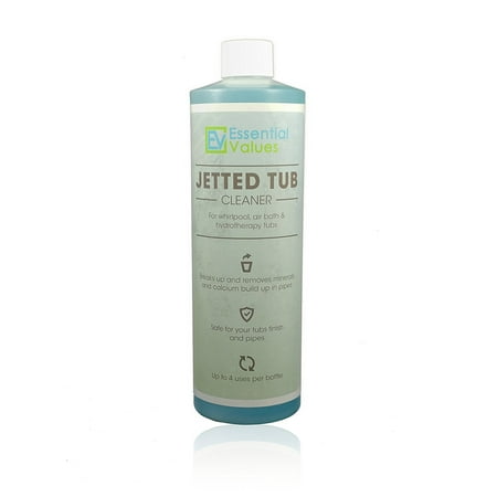 Jetted Tub Cleaner, Whirlpool Tub Cleaner (16oz / 4 uses) For Tubs, Spas, Jet Systems by Essential (Best Value Hot Tub Spa)
