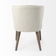 thumbnail image 4 of Mercana Niles Cream Fabric Seat W/Brown Wood Legs Dining Chair, 4 of 12