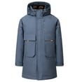 thumbnail image 1 of Men's Heavyweight Padded Puffer Jacket with Detchable Hood Thick Warm Softshell Windproof Windbreaker Down Coats, 1 of 4