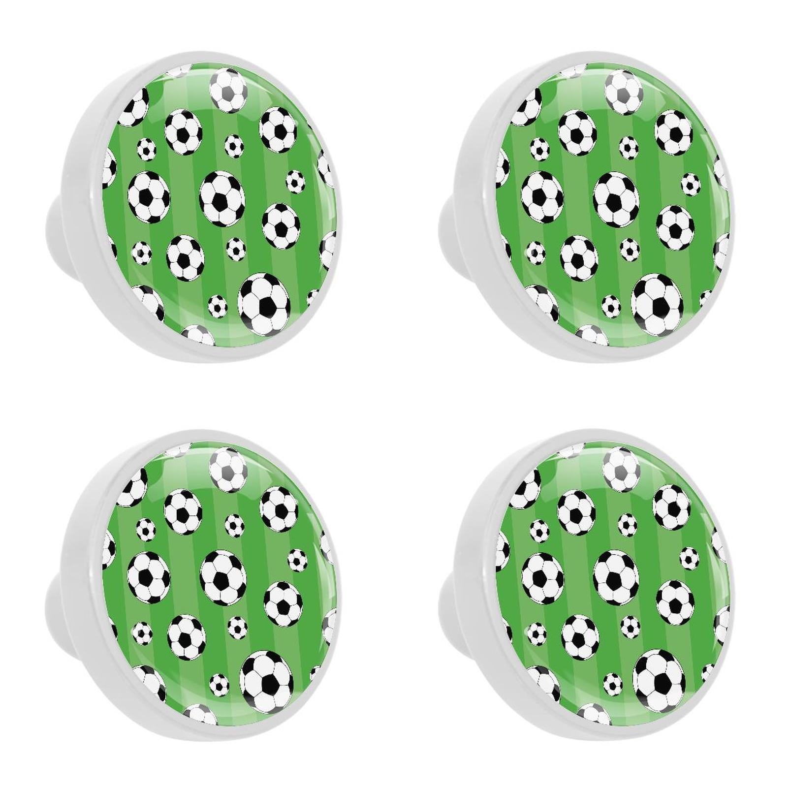 4 Pcs Cartoon Football Knobs for Kitchen Cupboard Dresser