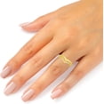 thumbnail image 3 of Floreo 10k Yellow Gold 3mm V-Shaped Chevron Wishbone Crown Ring, 3 of 3