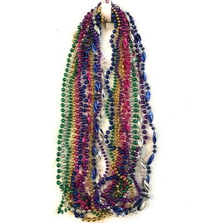 GiftExpress 12 pack Mardi Gras Beads Necklace, Assorted Metallic Colors  Disco Ball Beaded Necklaces, Mardi Gras Throws, St Patrick's Day Beads,  Party Beads Costume Necklaces : Toys & Games 