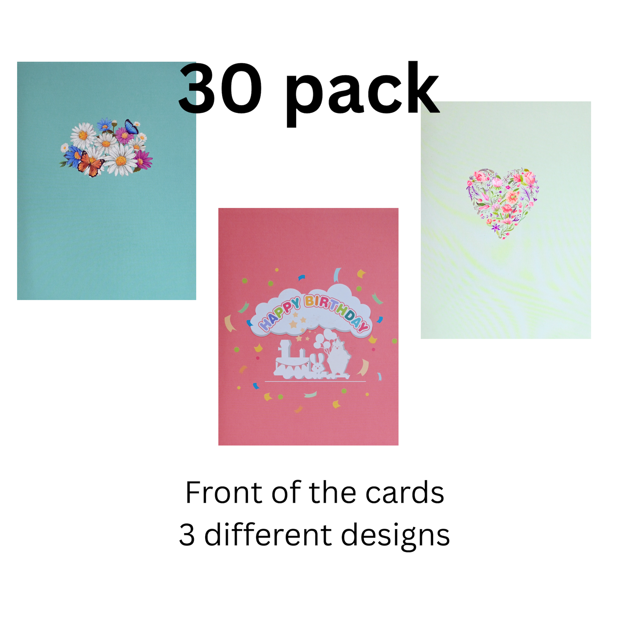 3d pop up birthday cards set of 3 for birthday, aniversary, wedding