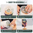 thumbnail image 4 of Dinosaur Colorful Table Lamp USB Bedside Desk Nightstand Lamp Printed Gifts Small Lamp Wood Base for Bedroom Living Room Kids Room College Dorm, 4 of 7