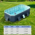 thumbnail image 5 of LIXI Non-Inflatable Swimming Pools,102in Foldable Large Above Ground Outdoor Family Pool for 1-6 People,Adults and Kids Use,100"×66"×20",Blue, 5 of 9