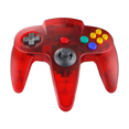 thumbnail image 1 of Manette USB Classique pour Jeux N64, Manette de Jeu Rétro USB N64 Joystick Joypad pour Windows PC MAC Linux Raspberry Pi 3 (Rouge transparent), 1 of 5