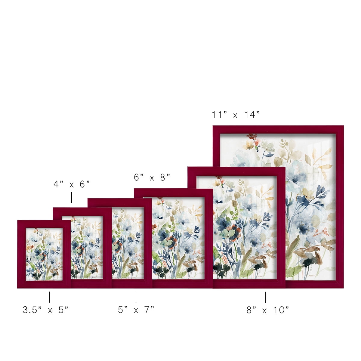 Holland Spring Mix -Framed Print w/glass-Cherry Red