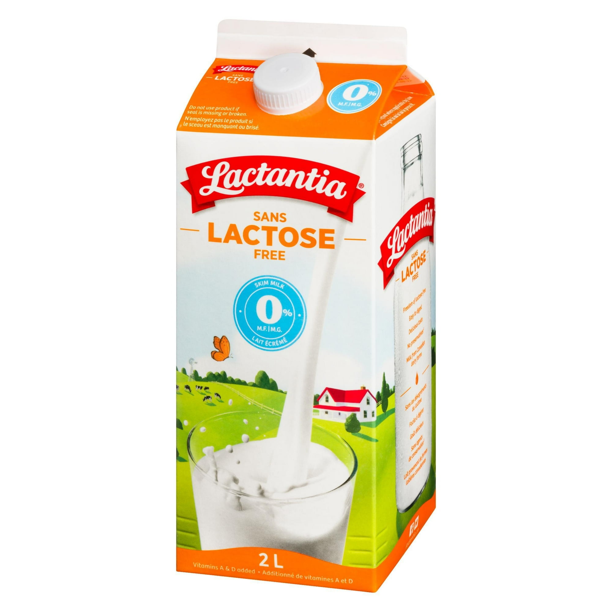 Lactantia Lactose Free Skim Milk, 0%, 2L