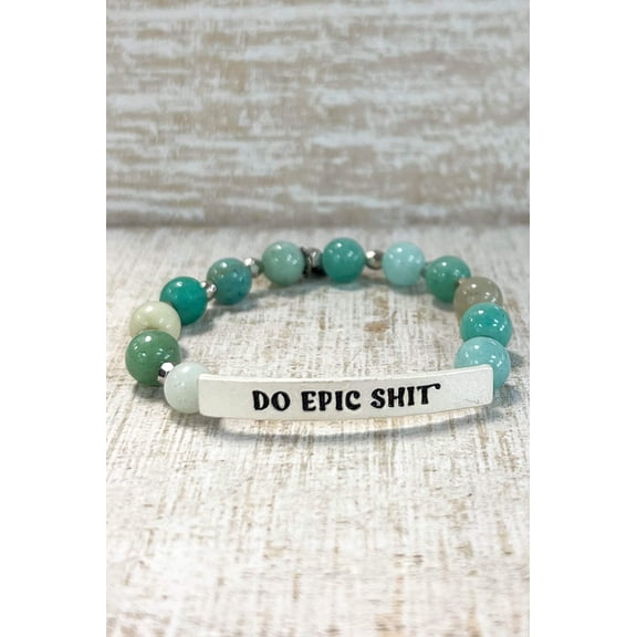 Do EPIC Sh*t Natural Beads Stretch Bracelet