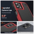thumbnail image 4 of TJS for Motorola Moto G Stylus 5G 2023 Phone Case, with Tempered Glass Screen Protector, Dual Layer PC Back Soft Bumper Resilient Shock Absorb Protective Cover for Moto G Stylus 5G 2023 (Red), 4 of 8