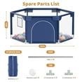 thumbnail image 4 of babyeap 50 Inch Baby Playpen,Hexagonal Toddler Playpen,Navy Blue, 4 of 7