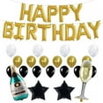 thumbnail image 3 of Silver Balloon Happy Birthday Letter Aluminum Foil Balloons Party Wedding Decor (Gold Set), 3 of 8