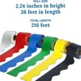 thumbnail image 2 of HLONK 6 Rolls of Classroom Bulletin Board Borders Decorative Border Decors Wave Border Trims, 2 of 6