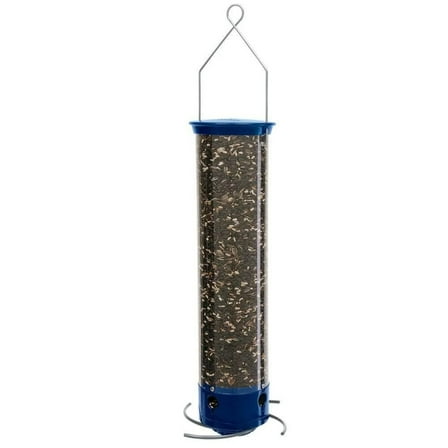Droll Yankees Whipper Squirrel-Proof Tube Bird Feeder - Blue - 5 lb. capacity