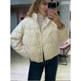 thumbnail image 3 of Chaqueta de algodón con estampado de Flores rotas para mujer, abrigo corto de manga larga con bolsillo y cremallera, ropa de viaje, 3 of 5