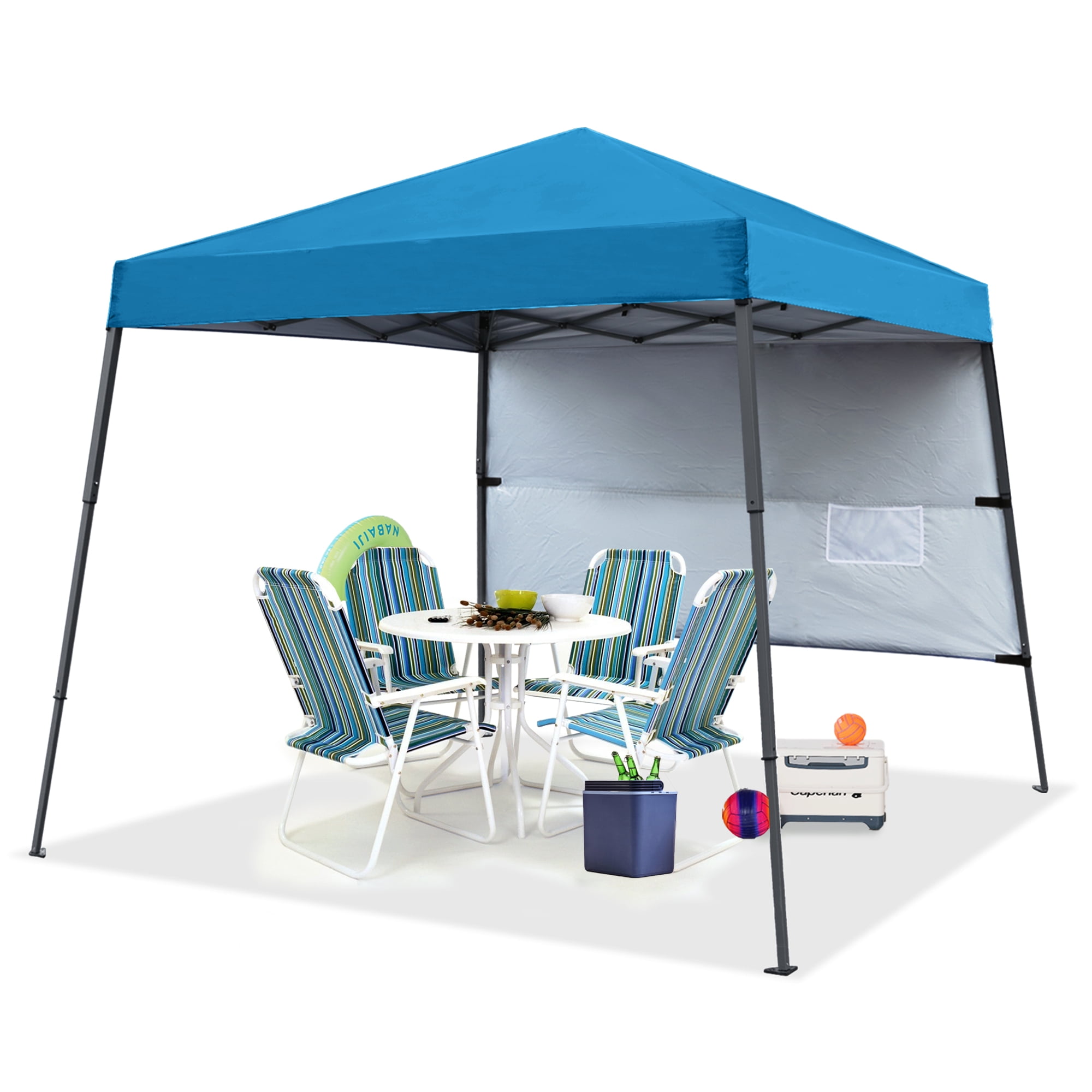 ABCCANOPY 8ft x 8ft Base/6ft x 6ft Top Outdoor Pop Up Slanted Leg