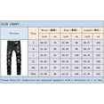 thumbnail image 2 of Lamuusaa Men Casual Jeans, Solid Color Long Trousers with Broken Holes, S/ M/ L/ XL/ XXL/ XXXL, 2 of 9