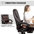 thumbnail image 3 of CoSoTower Chaise de Bureau de Massage, Chaise d'Ordinateur Inclinable avec Hauteur et Repose-Pieds Réglables, Brun Foncé, 3 of 7
