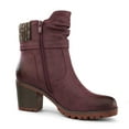 thumbnail image 4 of Hawkwell Women's Zipper Chunky Heel Ankle Booties,Burgundy PU,5 M US, 4 of 5