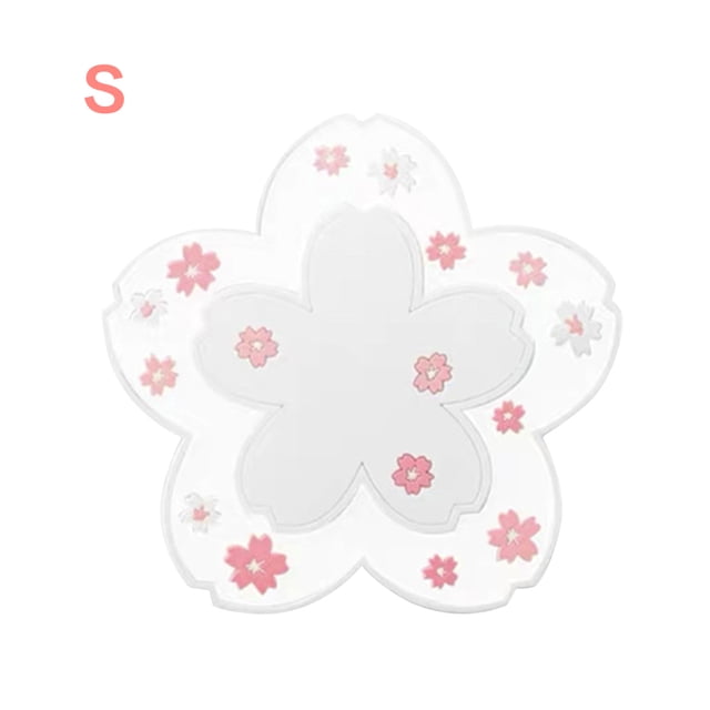 Yuarrent 1 Uds. Taza de aislamiento térmico de flor de cerezo de estilo japonés, alfombrilla para taza de té, taza antideslizante para té de la leche, Mostrada Blanco S Yuarrent HA002613-02