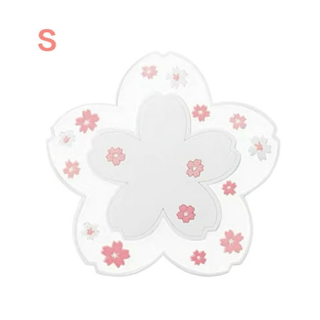 

Jygee Cup Pad PVC Flower Teacup Mat Anti-Slip Heat-Resist Cushion White Small