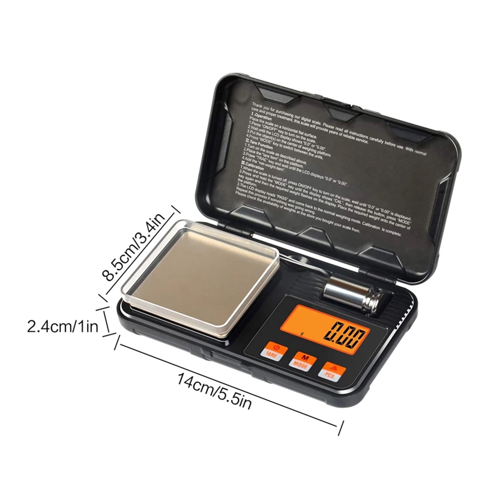 Electronic Digital Scale 200g 0.01g / 50g 0.001g Mini Scale, Precision Professional Pocket Scale Milligram Calibration Weights ,High Precision