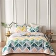 thumbnail image 4 of Juego de edredón UOZZI BEDDING Summer de 3 piezas, reversible, tamaño king, 4 of 9