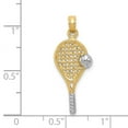thumbnail image 4 of 14k Yellow Gold Polished 3 D Tennis Racquet Pendant Necklace 28.6x11.2mm-Pendant for Women, 4 of 4