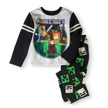 Boy's Minecraft Microfleece 2 Piece Pajama Sleep Set (Big Girls & Little Girls)