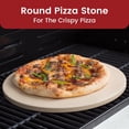 thumbnail image 2 of K  10.25 Inch Pizza Stone for Grill, Small Bread Baking Stone for Oven, Cordierite Pizza Grilling Stone 10.25" Round, 2 of 7