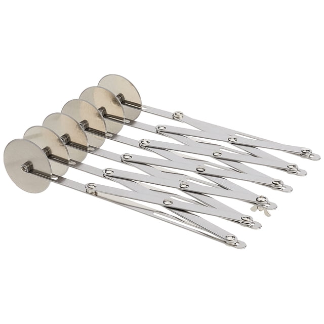 Winco Winware - Divisor de masa ajustable de 6 ruedas, aluminio