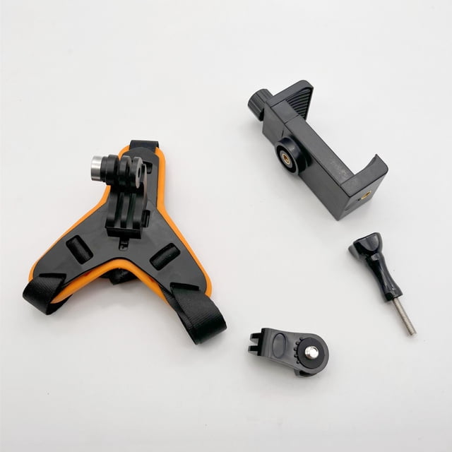 Soporte de mentón para casco de motocicleta, correa fija para mentón de casco para cámara deportiva GoPro y teléfono móvil