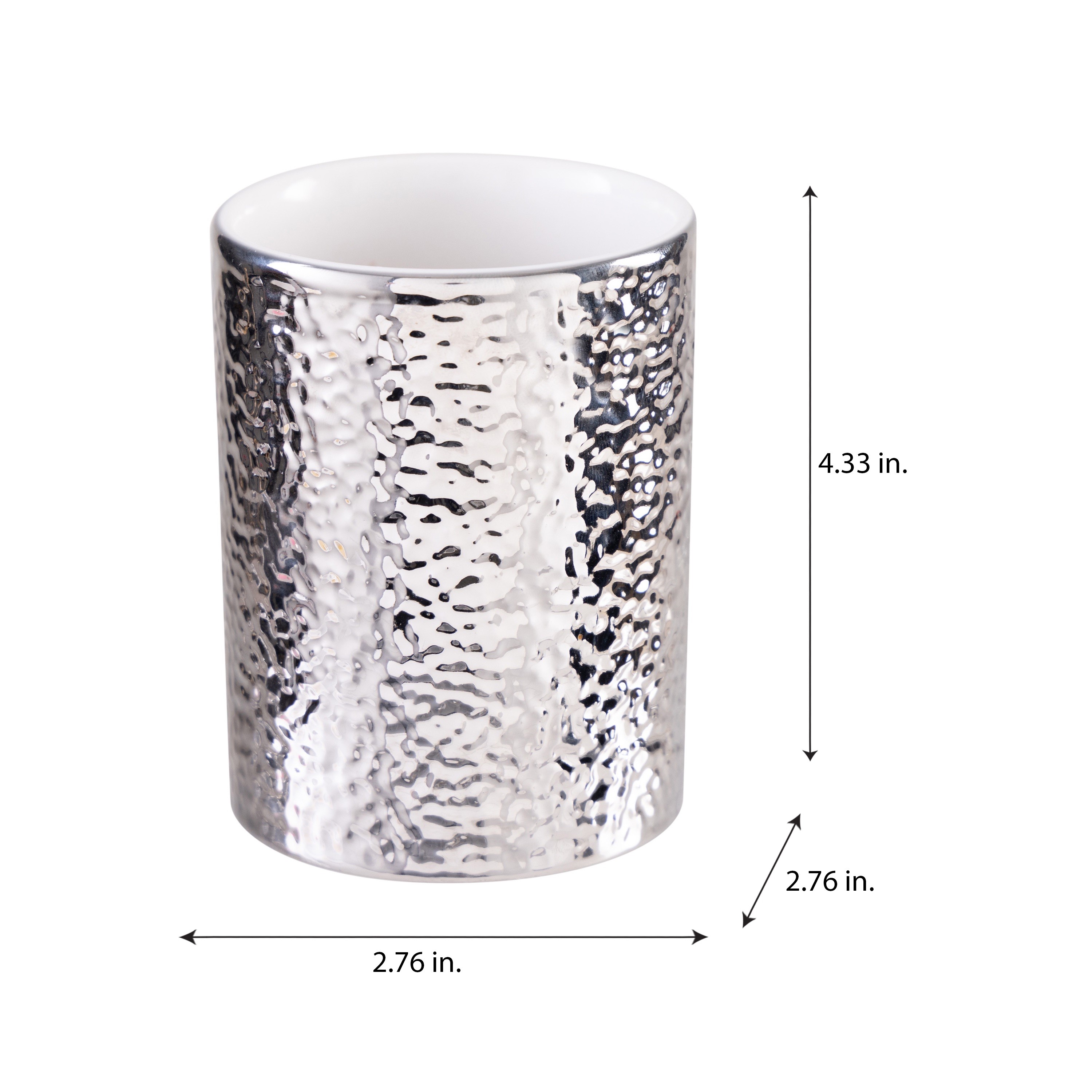 ELLE Paris Hammered Metallic Ceramic Tumbler