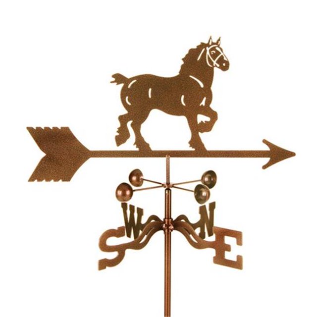 EZ Vane EZ1502-GR Draft Horse Weathervane with Garden Mount