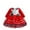Dress390 Rouge, variante sur oqasdz Robe de Fille Robe de Fête pour Filles Robe Élégante Tenue de Vacances à Manches Longues et Scintillante pour Saison Festive et Célébrations