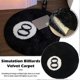 thumbnail image 3 of Billiards 8 Ball Rug Round Tufting Anti-slip Floor Carpet Mat No.8 Bedro, 3 of 5