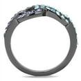 thumbnail image 3 of Luxe Jewelry Designs Women's Light Black Ion Plated Stainless Steel Ring with Multicolor Tanzanite, 3 of 4